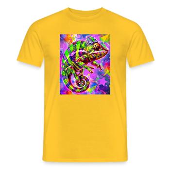Chamäleon - Männer T-Shirt - Gelb - Vorne - AI Model Male 178 dark (178cm)