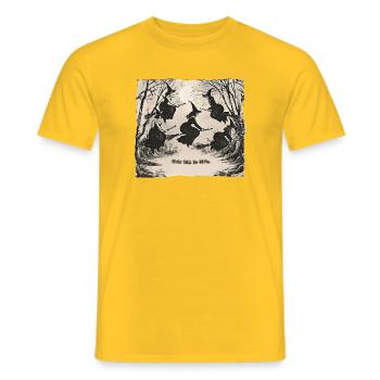 Girl witches in the moonlight - Men's T-Shirt - yellow - Front - AI Model Male 178 dark (178cm)