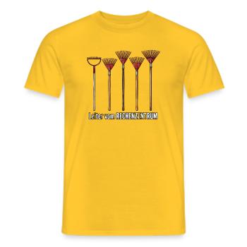 Gärtner Rechenzentrum - Männer T-Shirt - Gelb - Vorne - AI Model Male 178 dark (178cm)