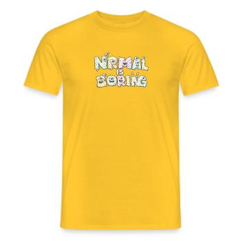 Mrml est ennuyeux : Lettres de slime effrayantes - T-shirt homme - jaune - Devant - AI Model Male 178 dark (178cm)