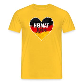 Heimatliebe - Männer T-Shirt - Gelb - Vorne - AI Model Male 178 dark (178cm)