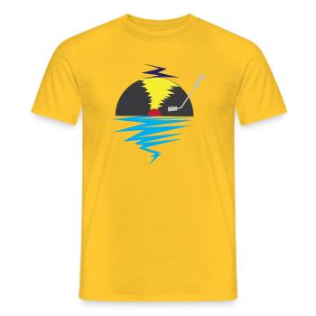 Vinyl - Men's T-Shirt - yellow - Front - AI Model Male 178 dark (178cm)