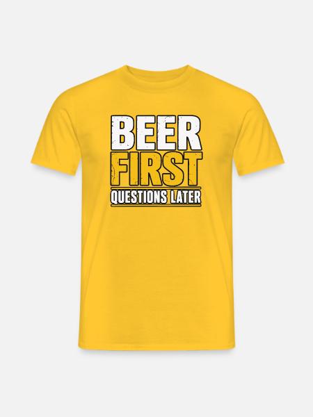 Bier Bierliebhaber Bierfan Geschenk Gerste - Männer T-Shirt - Gelb