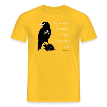 Estampe Scarleton Noir de Corbeau - T-shirt homme - jaune - Devant - AI Model Male 178 dark (178cm)