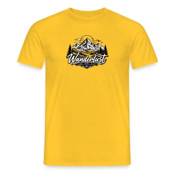 Errance - T-shirt homme - jaune - Devant - AI Model Male 178 dark (178cm)