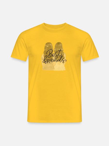 Beste Freundinnen Duo - Männer T-Shirt - Gelb