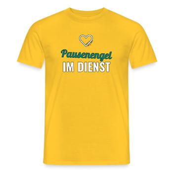 Angel on duty – gift for teacher - Men's T-Shirt - yellow - Front - AI Model Male 178 dark (178cm)