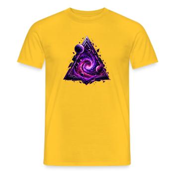 Cosmic Triangle Spell - Men's T-Shirt - yellow - Front - AI Model Male 178 dark (178cm)