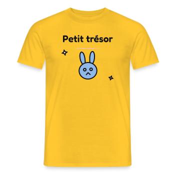 BEBE.PARENT. PARENTS. MAMAN. PAPA. FUTURE MAMAN - T-shirt homme - jaune - Devant - AI Model Male 178 dark (178cm)