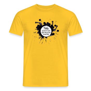 Fehler sind nur der Beweis – Lustiges Statement - Männer T-Shirt - Gelb - Vorne - AI Model Male 178 dark (178cm)