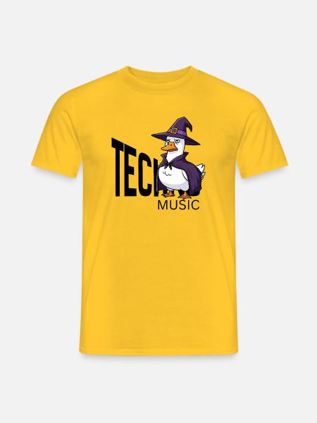 Techno-Enten-Zauberer - Männer T-Shirt - Gelb