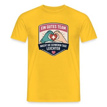 Team stärkt schwere Tage - Männer T-Shirt - Gelb - Vorne - AI Model Male 178 dark (178cm)