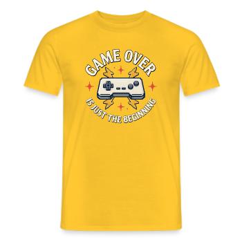 Game Over Is Just The Beginning - T-shirt homme - jaune - Devant - AI Model Male 178 dark (178cm)