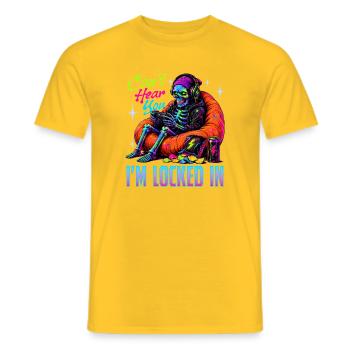 Jeu de Skeleton Gaming Halloween - T-shirt homme - jaune - Devant - AI Model Male 178 dark (178cm)