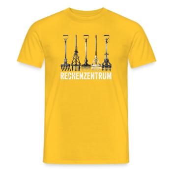 Rechenzentrum Gärtner Garten Gartenarbeit - Männer T-Shirt - Gelb - Vorne - AI Model Male 178 dark (178cm)
