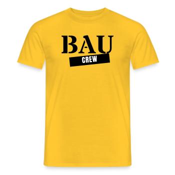 Construction Crew - Construction Worker Craftsman Construction Site Team - Men's T-Shirt - yellow - Front - AI Model Male 178 dark (178cm)