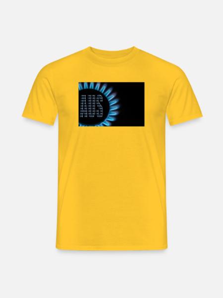 Gas AUS - Männer T-Shirt - Gelb
