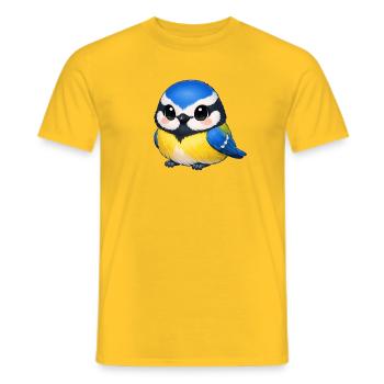 Blaumeise - Männer T-Shirt - Gelb - Vorne - AI Model Male 178 dark (178cm)