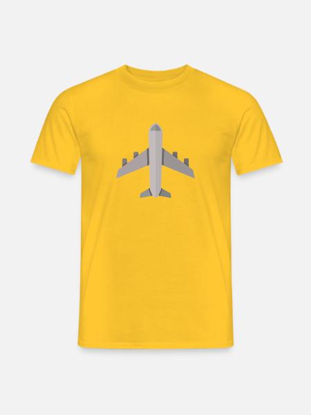 Flugzeug - Männer T-Shirt - Gelb
