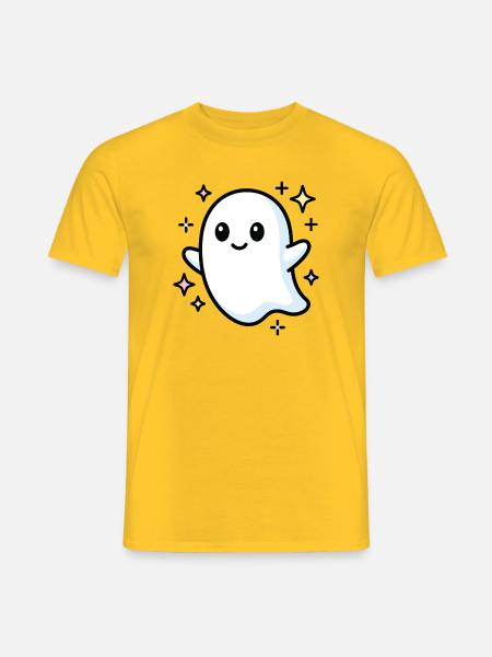 Glitzernder Geist und Kawaii-Sterne - Männer T-Shirt - Gelb