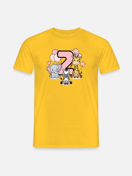 Tierisch Sieben Trend - Männer T-Shirt - Gelb