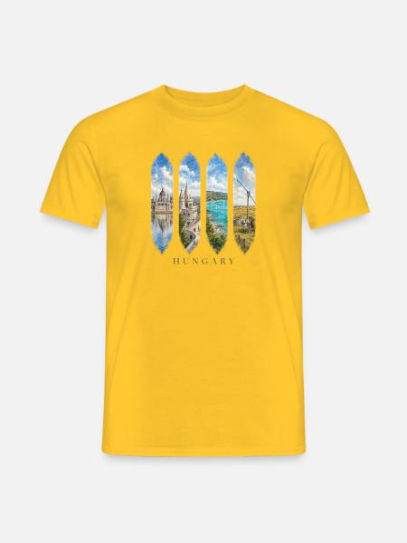 Ungarn Urlaub Travel – Budapest & Kultur Motiv - Männer T-Shirt - Gelb