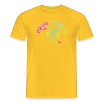 Sternzeichen Jungfrau - Männer T-Shirt - Gelb - Vorne - AI Model Male 178 dark (178cm)