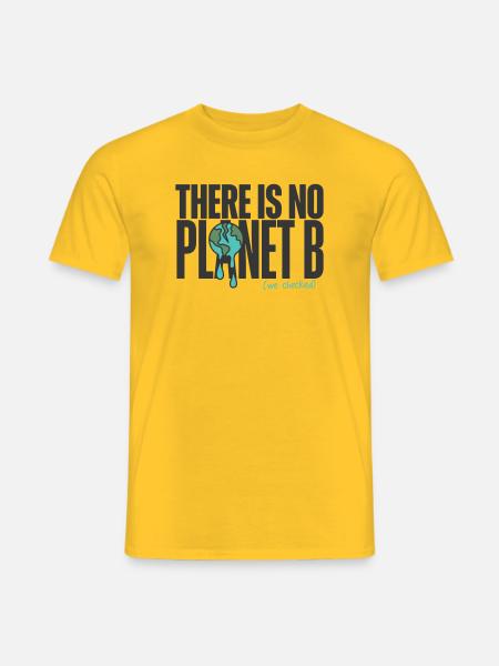 No Planet B Klimaschutz - Männer T-Shirt - Gelb