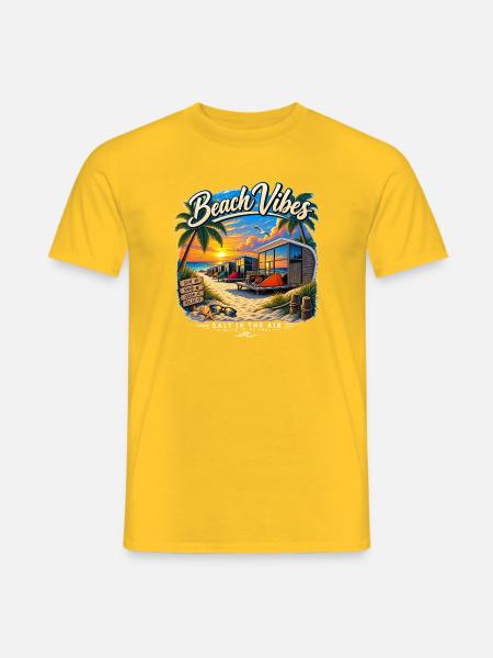 Beach Vibe  - Männer T-Shirt - Gelb