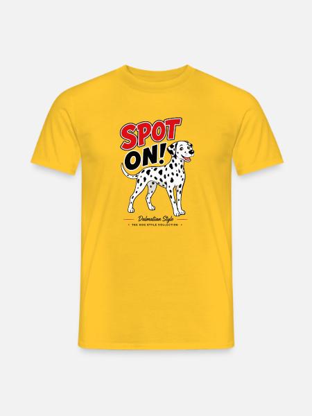 Genau richtig! Dalmatierer – Dalmatinischer Stil - Männer T-Shirt - Gelb