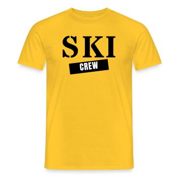 Ski Crew - Skifahrer Skiurlaub Aprés Ski Piste - Männer T-Shirt - Gelb - Vorne - AI Model Male 178 dark (178cm)