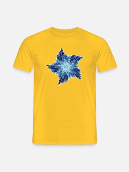 Königsblauer Seestern - Männer T-Shirt - Gelb