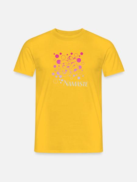 Om Namaste - Männer T-Shirt - Gelb