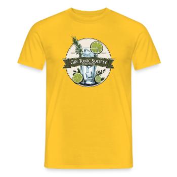 Gin Club Society Vintage Bar - Männer T-Shirt - Gelb - Vorne - AI Model Male 178 dark (178cm)