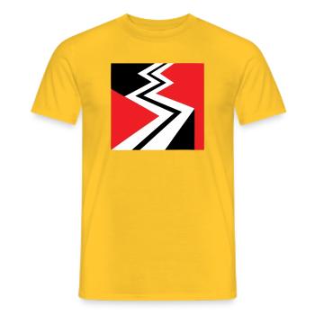 Zickzack Rennstrecke Grafik - Männer T-Shirt - Gelb - Vorne - AI Model Male 178 dark (178cm)