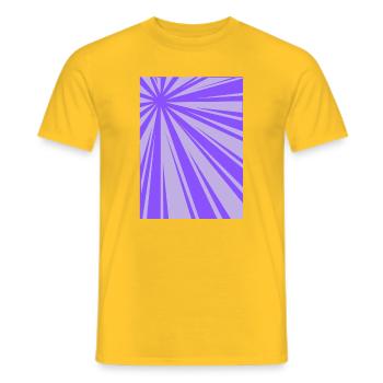 Violette Pulsationsgrafik - Männer T-Shirt - Gelb - Vorne - AI Model Male 178 dark (178cm)