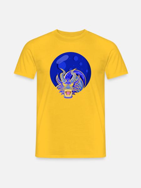 Qigong Qi Gong Tai Chi Chigong Drache - Männer T-Shirt - Gelb