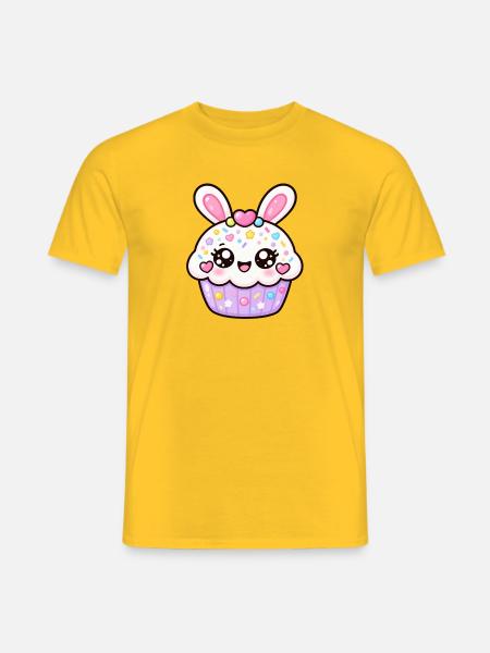 Bunny Cupcake-Streusel - Männer T-Shirt - Gelb