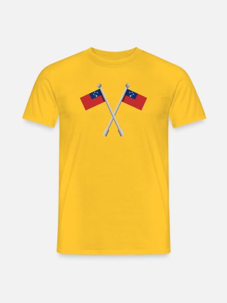 Samoanische Flagge - Männer T-Shirt - Gelb