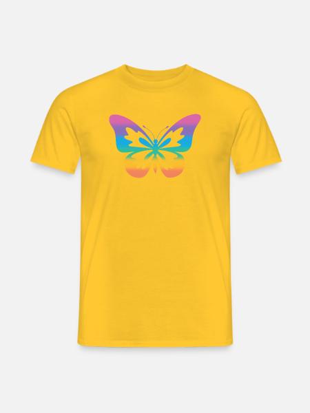 Schmetterling Regenbogen Autismus-Spektrum - Männer T-Shirt - Gelb
