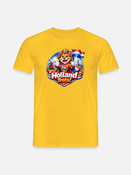 Löwe von Holland Pride - Männer T-Shirt - Gelb