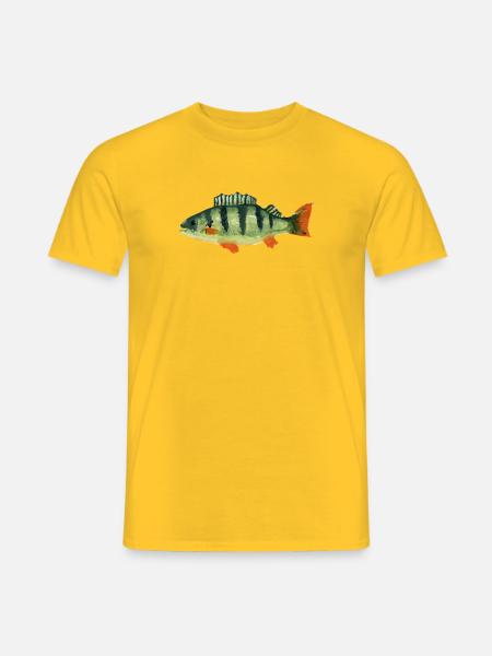 Egli Fisch Aquarell - Männer T-Shirt - Gelb