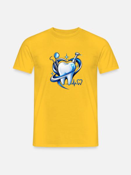 Zahnherz Dental Kraft - Männer T-Shirt - Gelb