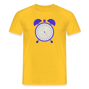 Wecker - Männer T-Shirt - Gelb - Vorne - AI Model Male 178 dark (178cm)