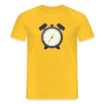 Wecker - Männer T-Shirt - Gelb - Vorne - AI Model Male 178 dark (178cm)