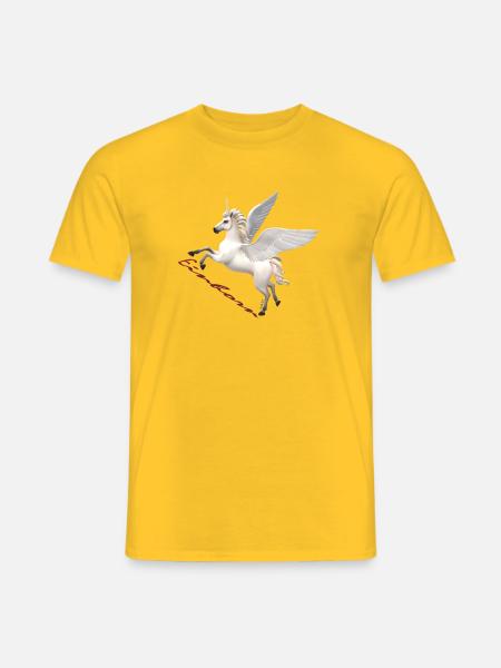 Einhorn - Männer T-Shirt - Gelb