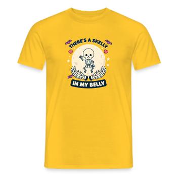 Skelly-Mondbauch - Männer T-Shirt - Gelb - Vorne - AI Model Male 178 dark (178cm)