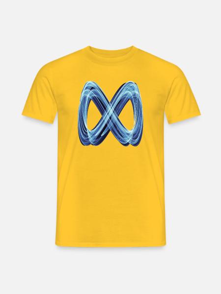 Lichtschleifen der Unendlichkeit Ozean - Männer T-Shirt - Gelb