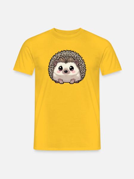 Igelfreund - Männer T-Shirt - Gelb