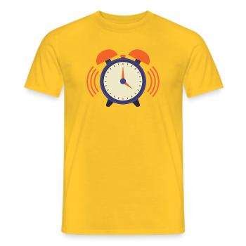 Wecker - Männer T-Shirt - Gelb - Vorne - AI Model Male 178 dark (178cm)